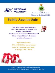Nyamandlovu District Hospital -Public Auction Sale.